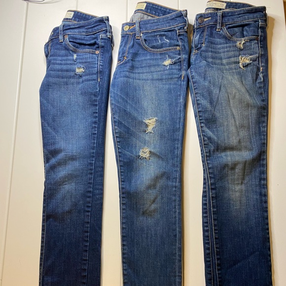 Abercrombie & Fitch, Woman’s Skinny Jeans, 00S, bundle of 3, Distressed - Picture 14 of 16